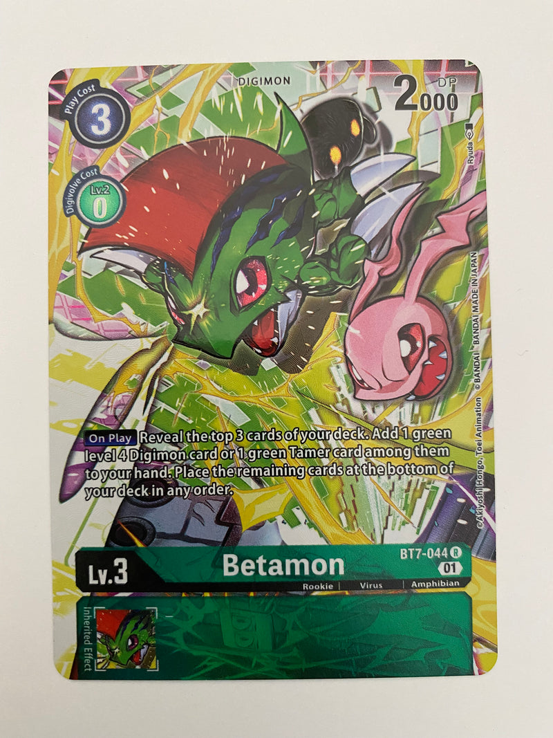 Digimon TCG Betamon BT7-044 R Alternate Art Next Adventure Near Mint