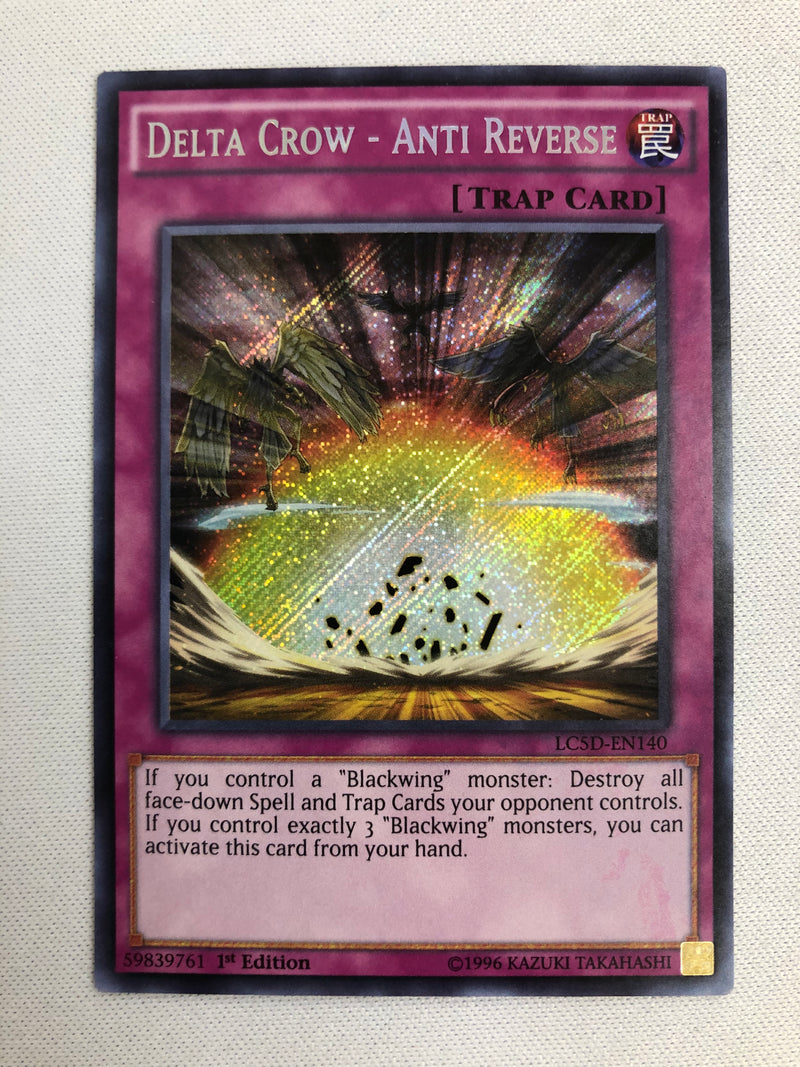 Yugioh Delta Crow - Anti Reverse LC5D-EN140 Secret Rare 1st Edition Near Mint