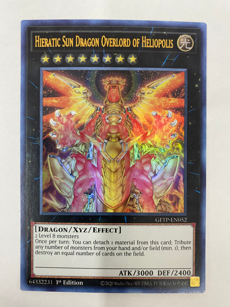 Yugioh  Hieratic Sun Dragon Overlord of Heliopolis GFTP-EN052 Ultra Rare 1st NM