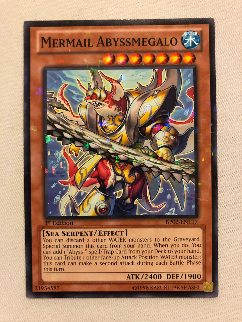 Yugioh Mermail Abyssmegalo BP02-EN117 Mosaic Rare 1st Edition Near Min