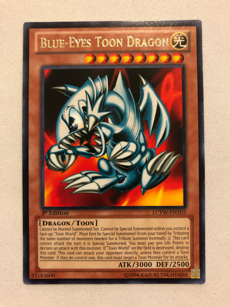 Yugioh Blue-Eyes Toon Dragon LCYW-EN103 1st Edition Rare Near Mint