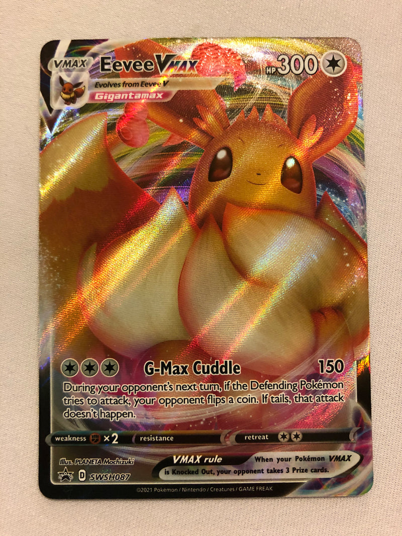 Eevee VMAX SWSH087 Black Star Promo Shining Fates Holo Pokemon Card Mint