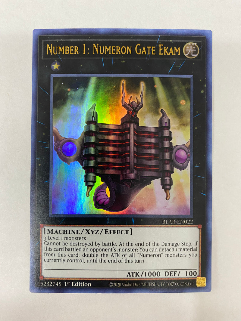 Yugioh Number 1: Numeron Gate Ekam BLAR-EN022 Ultra Rare 1st Edition Near Mint