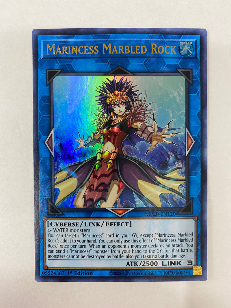 Yugioh Marincess Marbled Rock MP20-EN120 Ultra Rare 1st Edition NM Yugioh Marincess Marbled Rock MP20-EN120 Ultra Rare 1st Edition NM