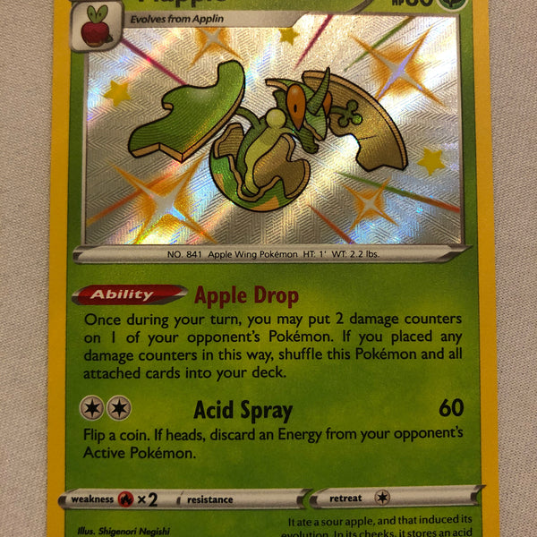 Flapple SV013/SV122 Shining Fates Shiny Holo Rare Pokemon Card Near Mi