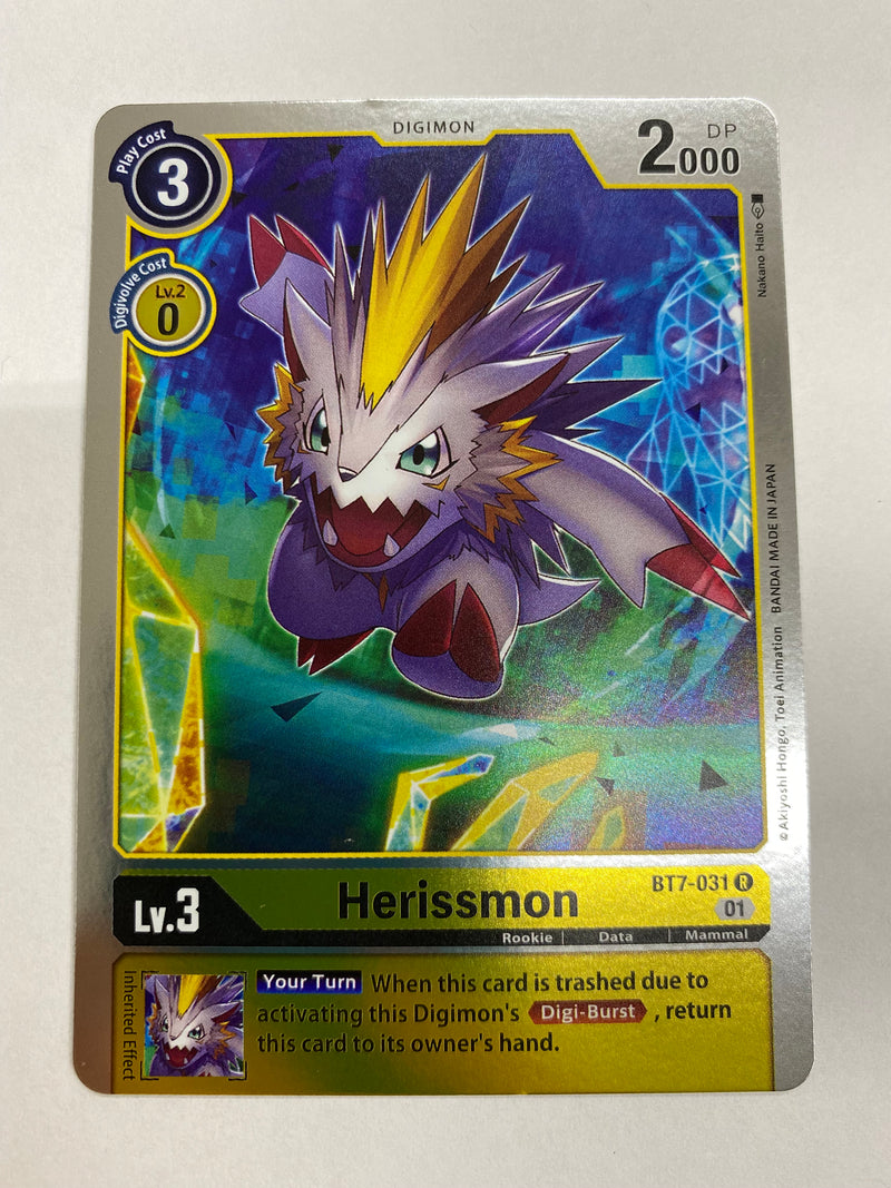 Digimon TCG Herissmon BT7-031 Rare Near Mint