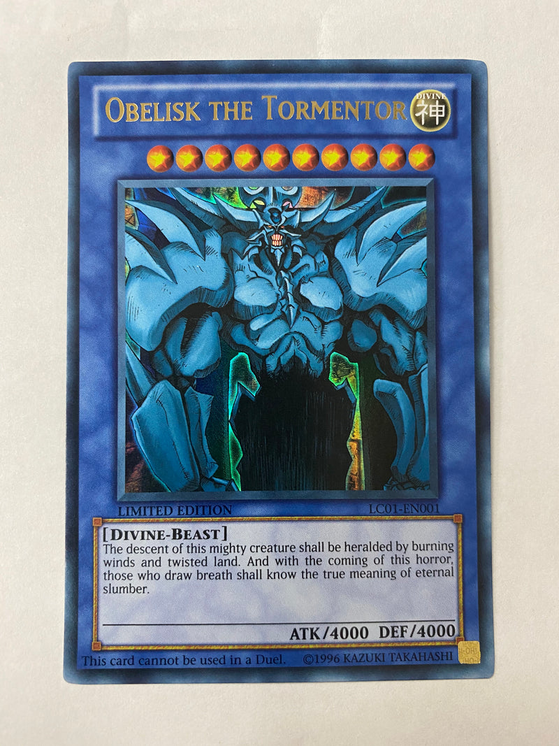 Yugioh Obelisk the Tormentor LC01-EN001  Ultra Rare  Limited Edition NM