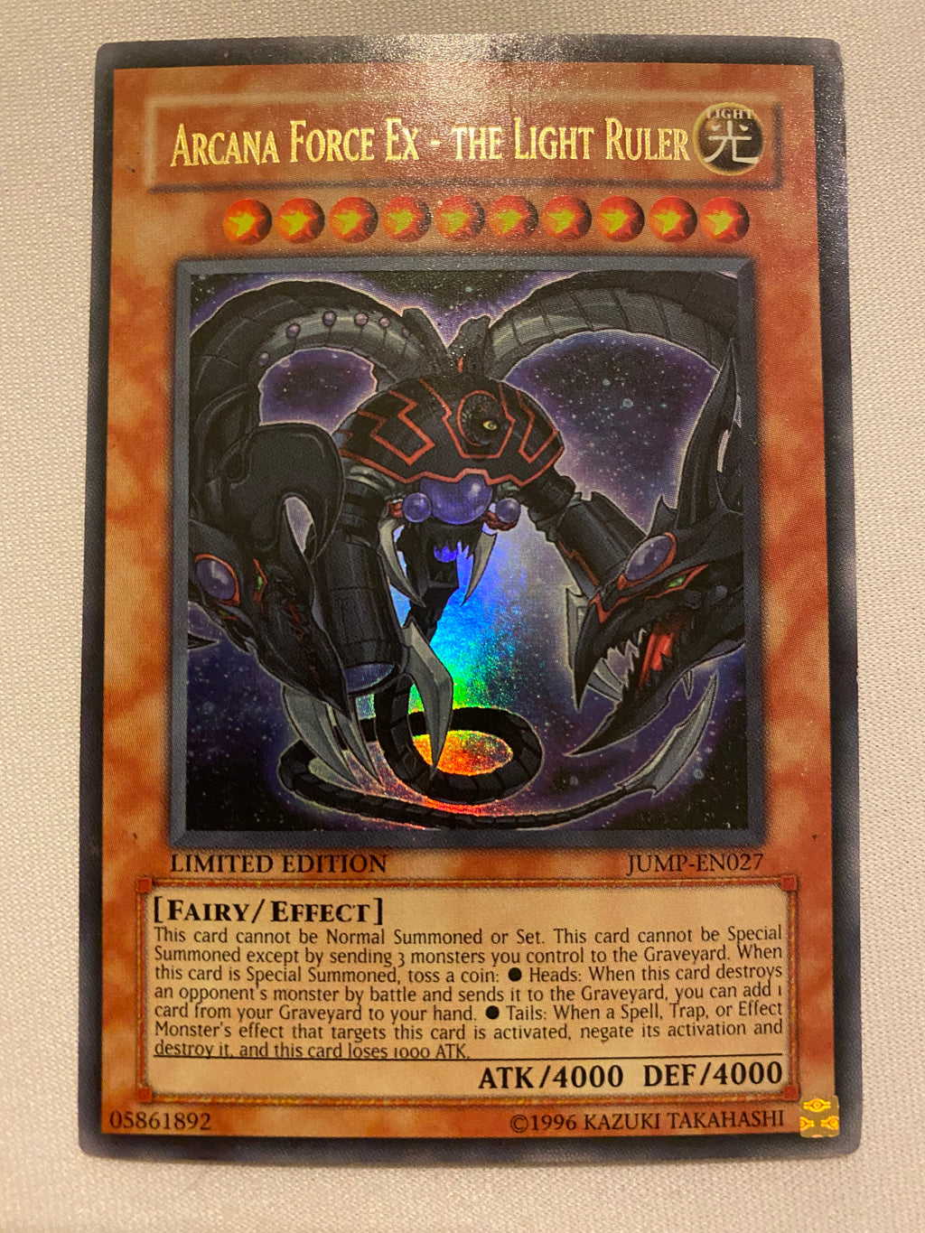 Yugioh Arcana Force EX - The Light Ruler JUMP-EN027 Limited Edition Ul Yugioh Arcana Force EX - The Light Ruler JUMP-EN027 Limited Edition Ul