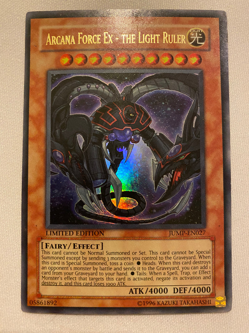 Yugioh Arcana Force EX - The Light Ruler JUMP-EN027 Limited Edition Ultra Rare NM