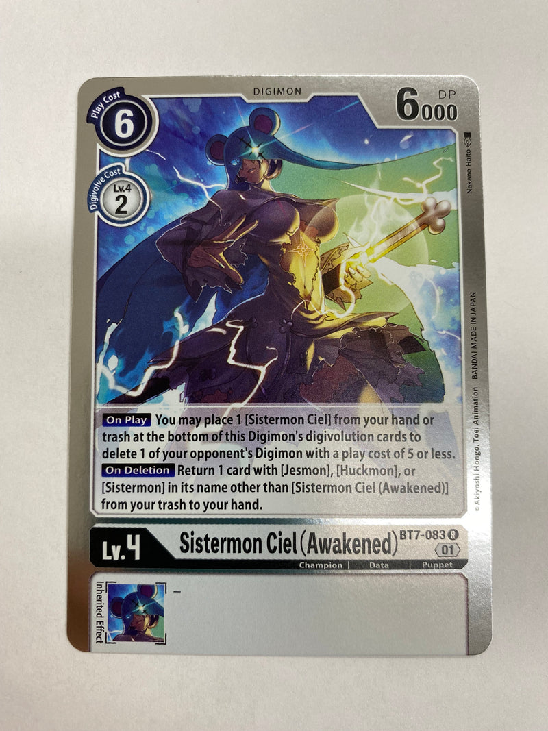 Digimon TCG Sistermon Ciel (Awakened) BT7-083 Rare Near Mint