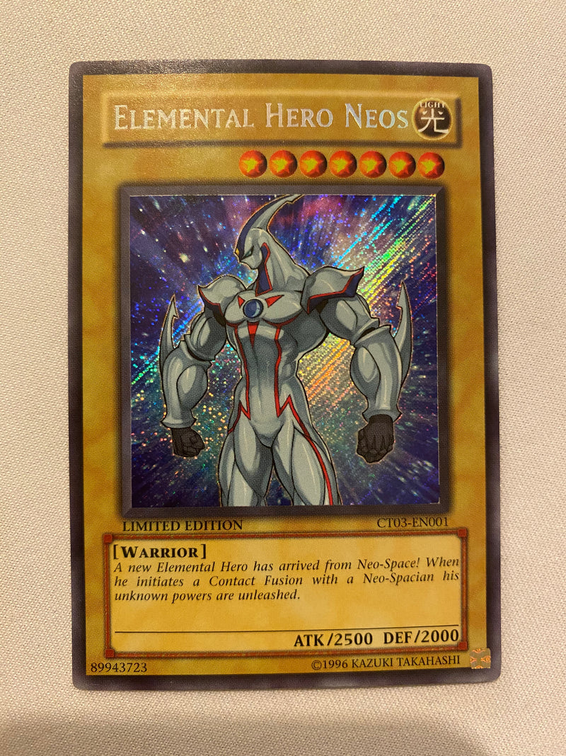Yugioh Elemental Hero Neos CT03-EN001 Secret Rare Limited Edition NM