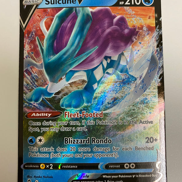 Suicune V Evolving Skies 031/203 Holo Ultra Rare Pokemon Card Near Min
