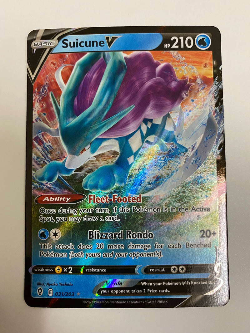 Suicune V Evolving Skies 031/203 Holo Ultra Rare Pokemon Card Near Min Suicune V Evolving Skies 031/203 Holo Ultra Rare Pokemon Card Near Min