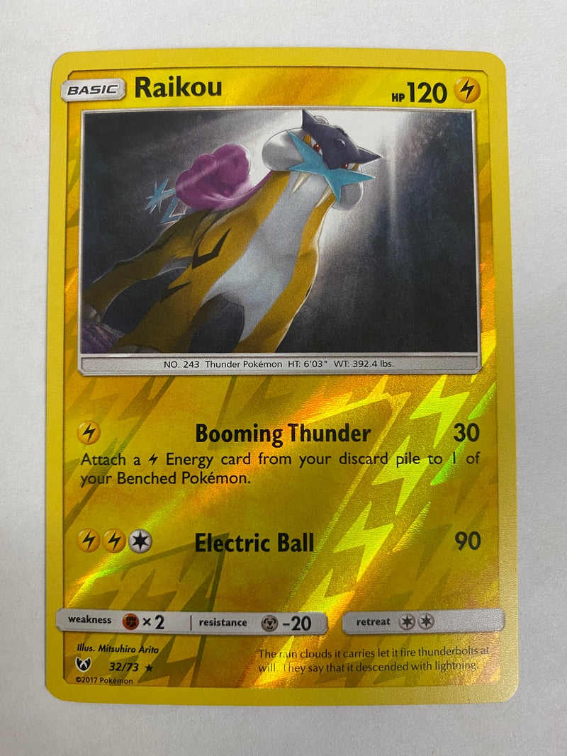 Raikou 32/73 Reverse Holo Pokemon Card Near Mint