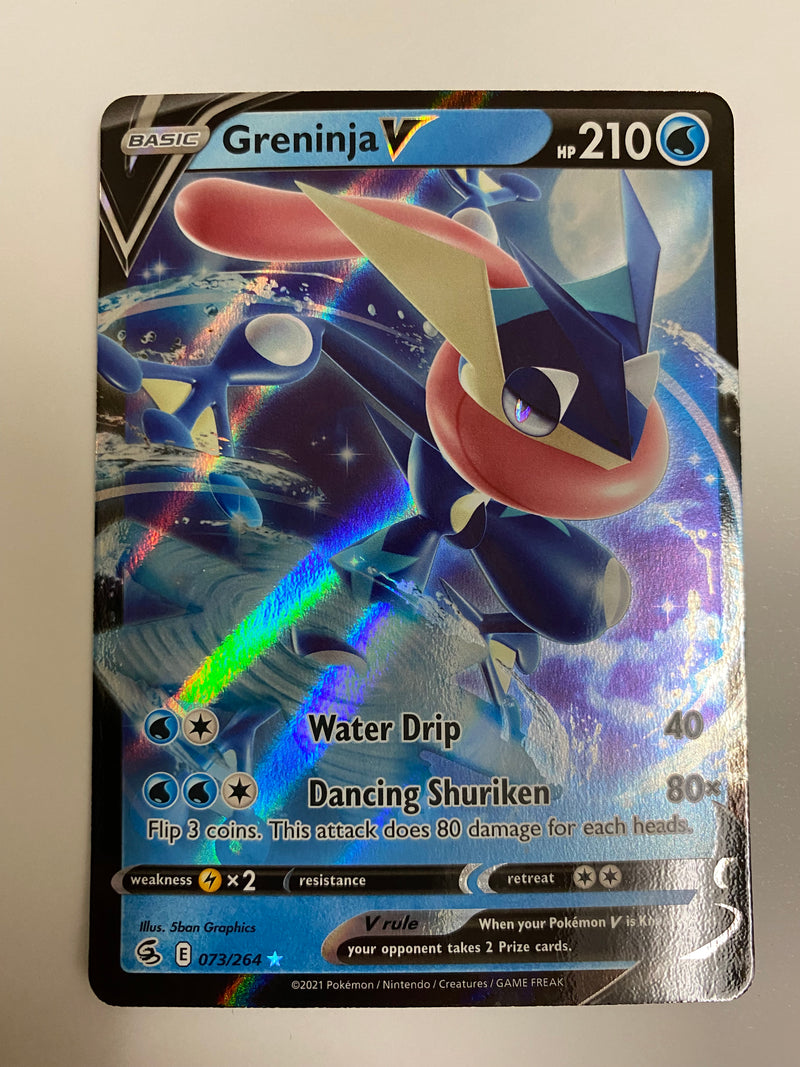 Greninja V Fusion Strike 073/264 Holo Ultra Rare Pokemon Card Near Min Greninja V Fusion Strike 073/264 Holo Ultra Rare Pokemon Card Near Min