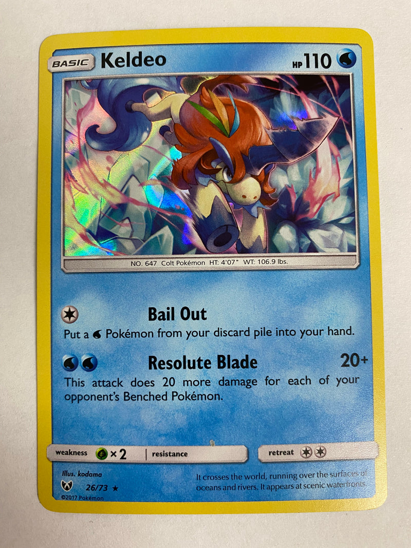 Keldeo 26/73 Holo Foil Pokemon Card NM