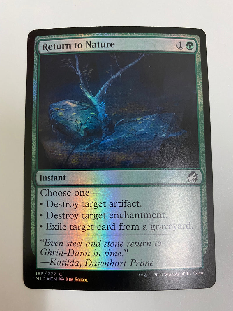 MTG Return to Nature 195/277 Innistrad: Midnight Hunt  Regular Near Mint