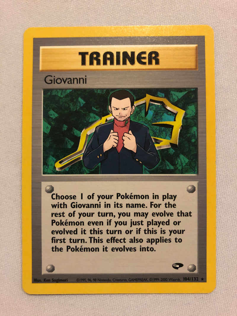 Giovanni 104/132 Rare Gym Challenge Pokemon Card Near Mint