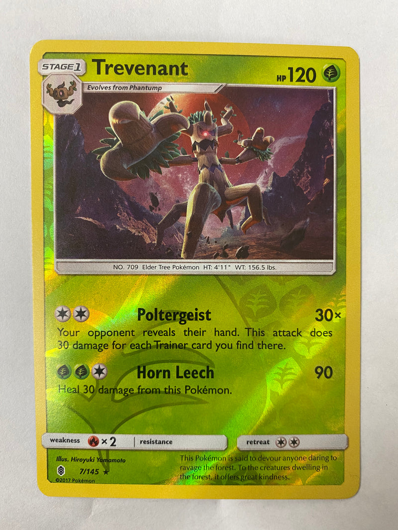 Trevenant  7/145 Reverse Holo Pokemon Card Near Mint