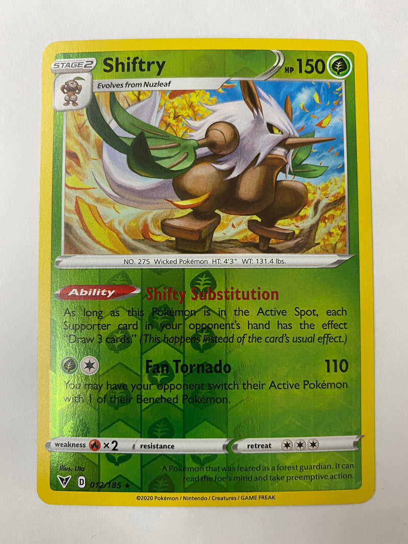 Shiftry 012/185 Pokemon Card Reverse Holo Near Mint