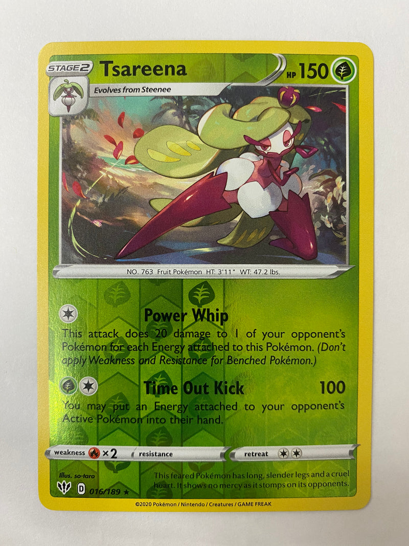 Tsareena 016/189 Reverse Holo Pokemon Card Naer Mint Tsareena 016/189 Reverse Holo Pokemon Card Naer Mint