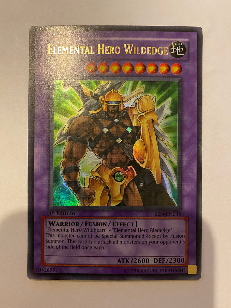 Yugioh Elemental Hero Wildedge  EEN-EN035  Ultra Rare 1st Edition Near Mint