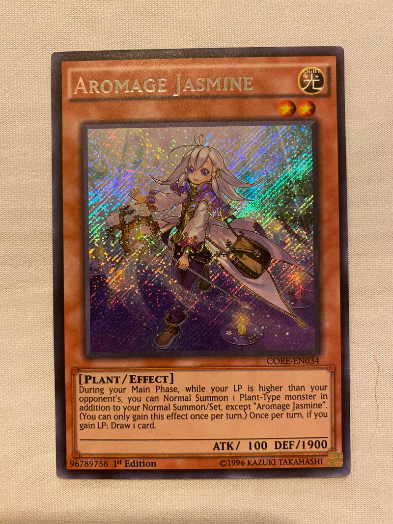 Yugioh Aromage Jasmine CORE-EN034 1st Edition Secret Rare Near Mint