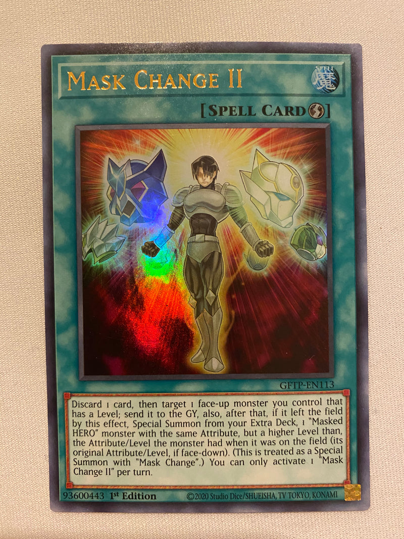 Yugioh  Mask Change II  GFTP-EN113  Ultra Rare  1st Edition NM