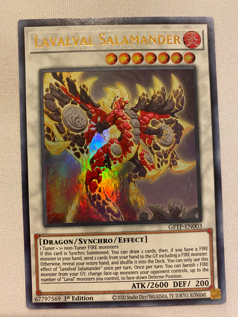 Yugioh Lavalval Salamander GFTP-EN003 Ultra Rare 1st Edition  NM