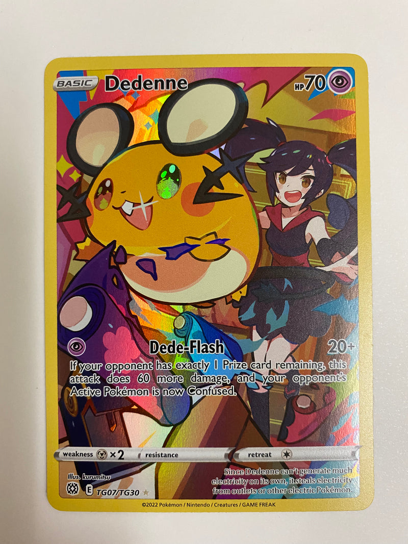 dedenne pokemon card full art ex (093/193) (Pokemon League Stamp) GoldenFishGames Flash (20+) If your opponent has exactly 1 Prize card remaining Dedenne TG07/TG30 Brilliant Stars Full