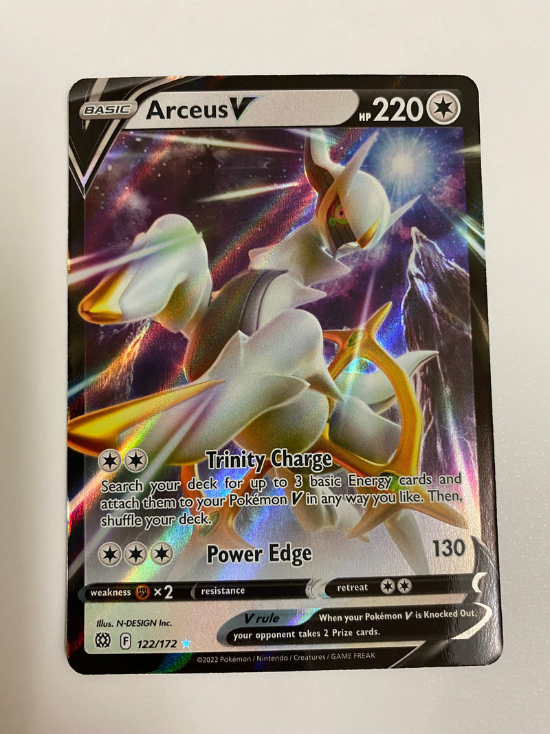 Arceus V 122/172 Brilliant Stars Ultra Rare Pokemon Card Near Mint Arceus V 122/172 Brilliant Stars Ultra Rare Pokemon Card Near Mint