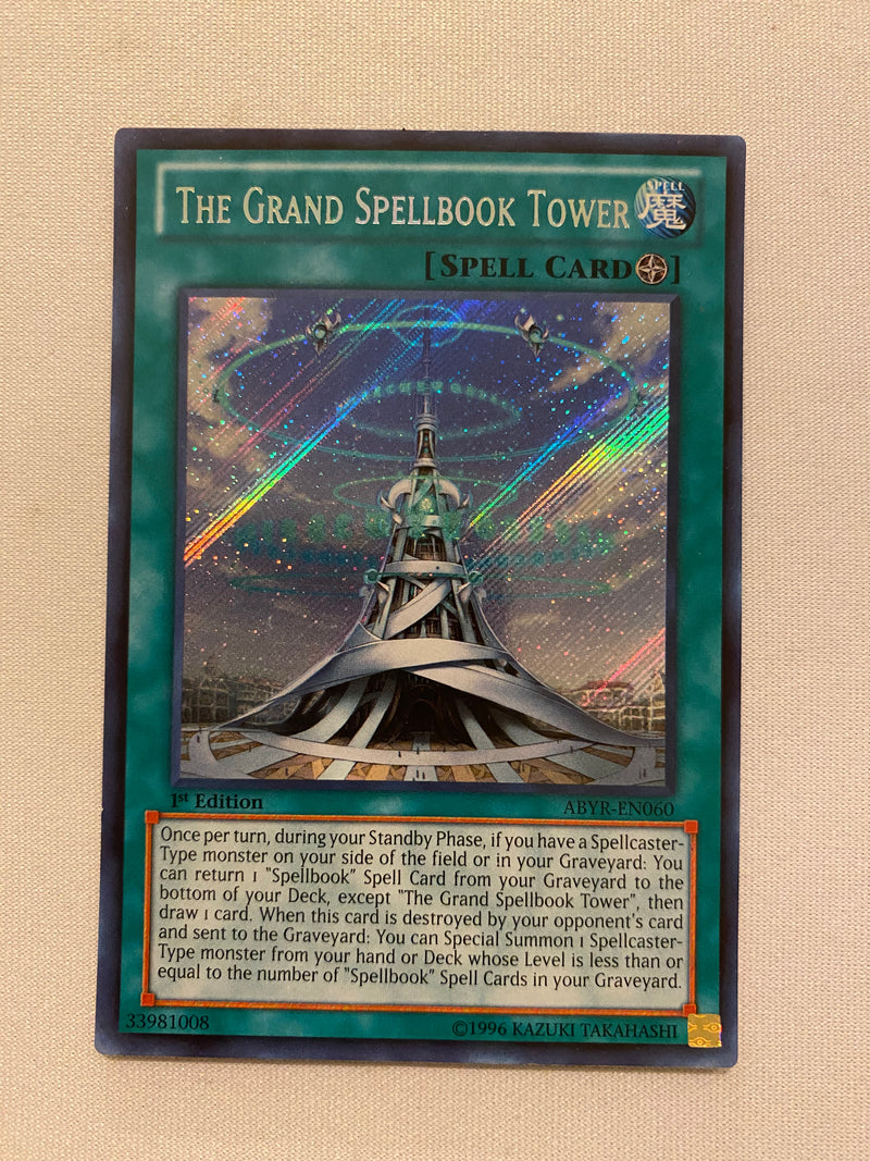 Yugioh The Grand Spellbook Tower  ABYR-EN060 Secret Rare 1st Edition NM