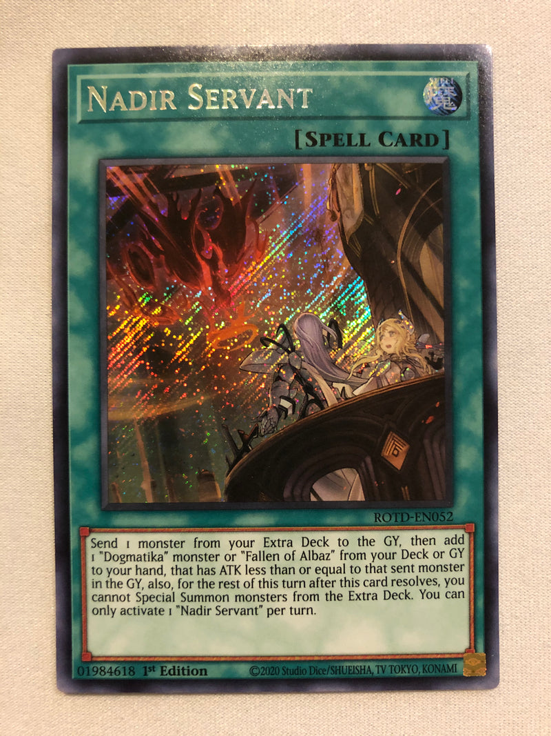 Yugioh Nadir Servant ROTD-EN052 1st Edition Secret Rare Near Mint