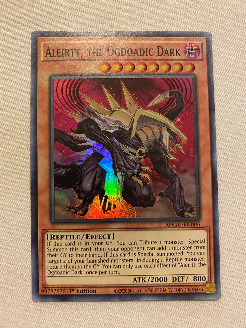 Yugioh Aleirtt, the Ogdoadic Dark ANGU-EN006 Super Rare 1st Edition NM