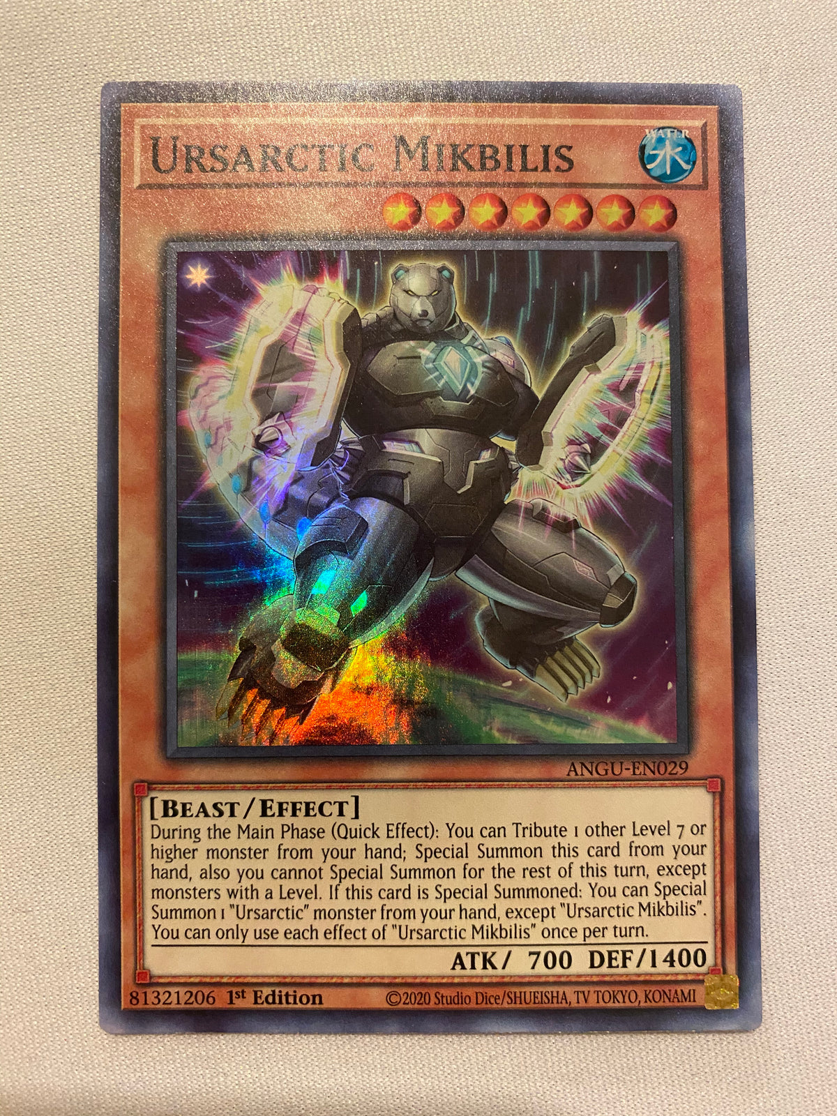 Yugioh Ursarctic Mikbilis ANGU-EN029 Super Rare 1st Edition NM