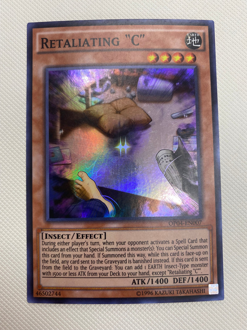 Yugioh Retaliating "C" OP04-EN OP04-EN007 Super Rare Near Mint