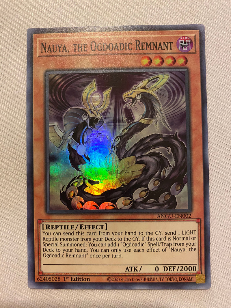 Yugioh Nauya, the Ogdoadic Remnant ANGU-EN002 Super Rare 1st Ed ition NM