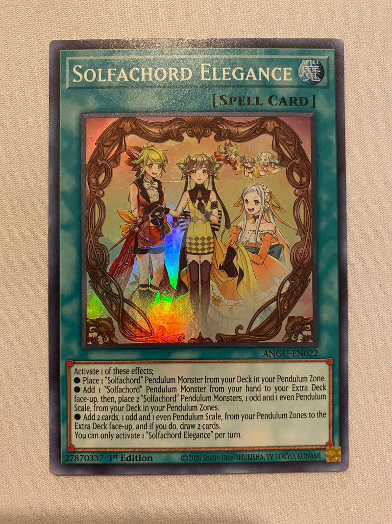 Yugioh Solfachord Elegance ANGU-EN022 Super Rare 1st Edition NM