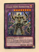 Yugioh Vision HERO Adoration GENF-EN096 Secret Rare Unlimited Edition Near Mint