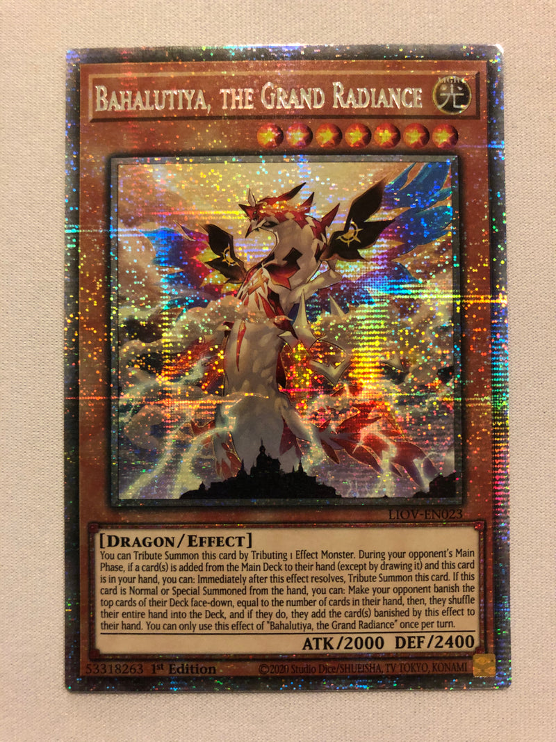 Yugioh Bahalutiya, the Grand Radiance LIOV-EN023 Starlight Rare 1st Edition Near Mint