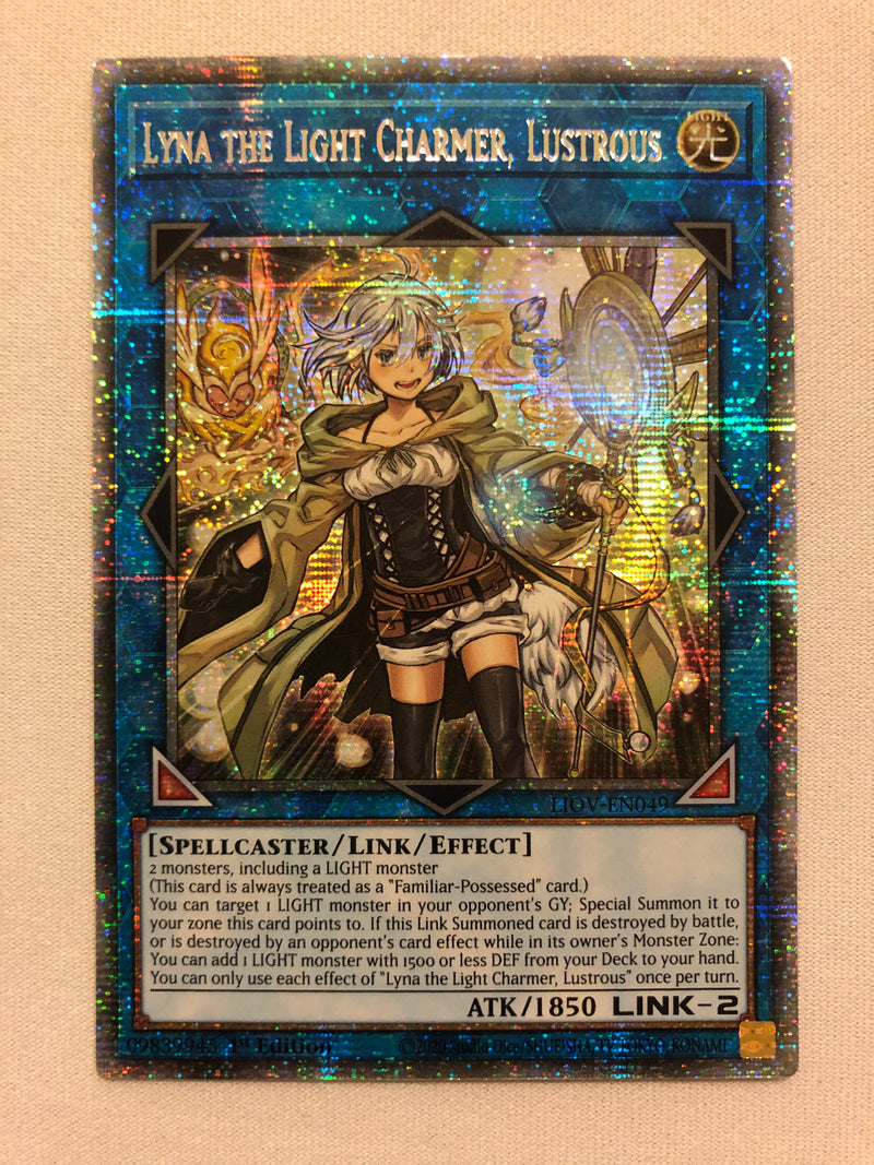 Yugioh Lyna the Light Charmer, Lustrous LIOV-EN049 Starlight Rare 1st Edition Near Mint