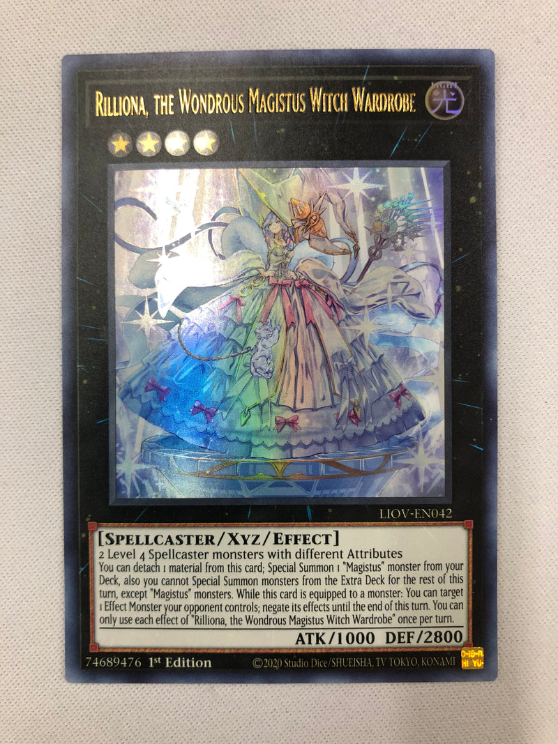 Yugioh Rilliona, the Wondrous Magistus Witch Wardrobe LIOV-EN042 Ultra Rare 1st Edition NM
