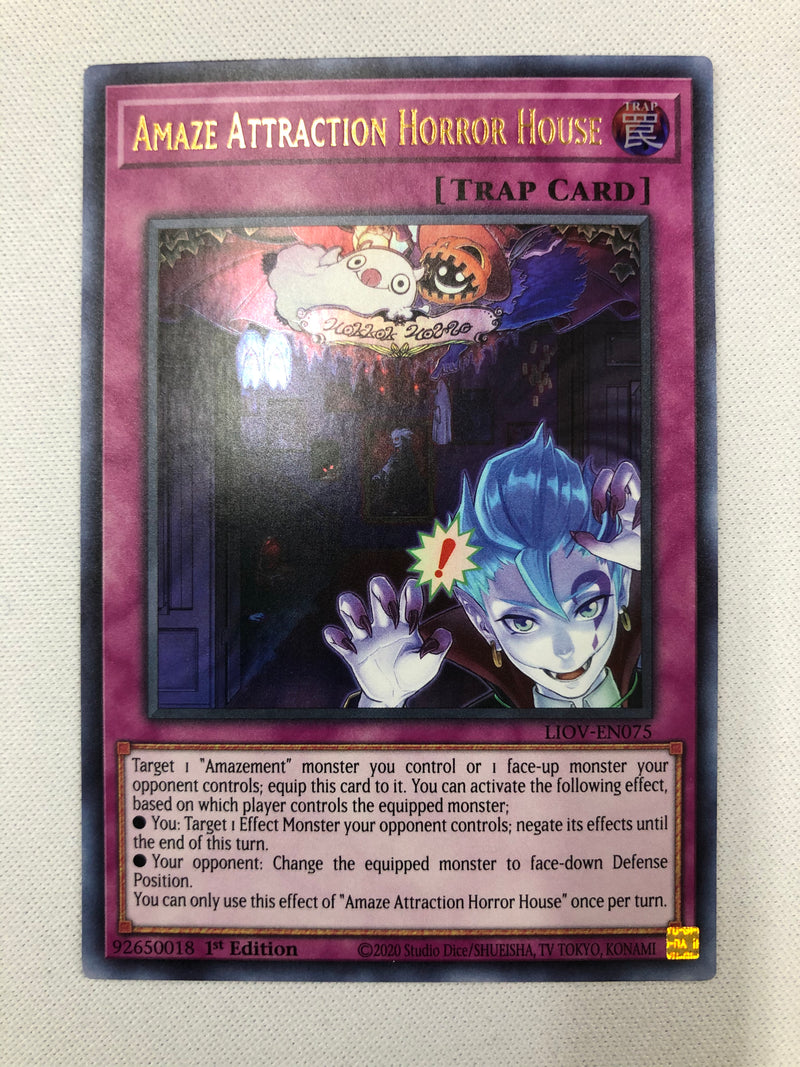 Yugioh Amaze Attraction Horror House LIOV-EN075 Ultra Rare 1st Edition Near Mint