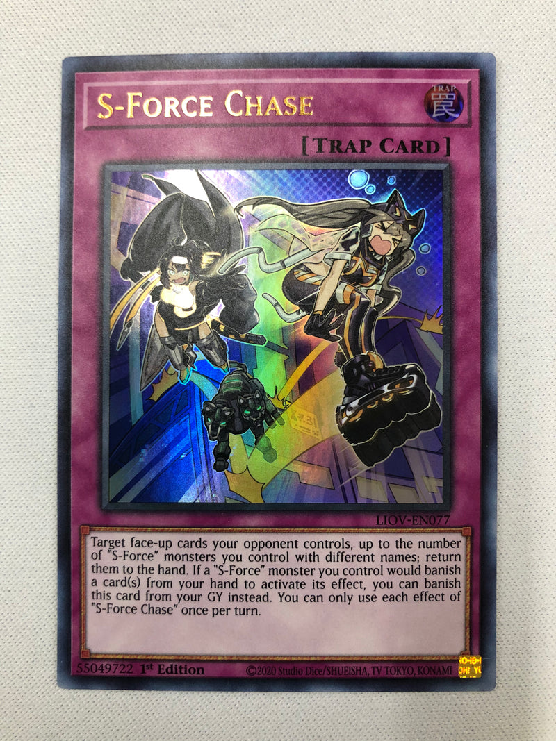 chase cards yugioh Yugioh S-Force Chase LIOV-EN077 Ultra Rare 1st Edition Near Mint