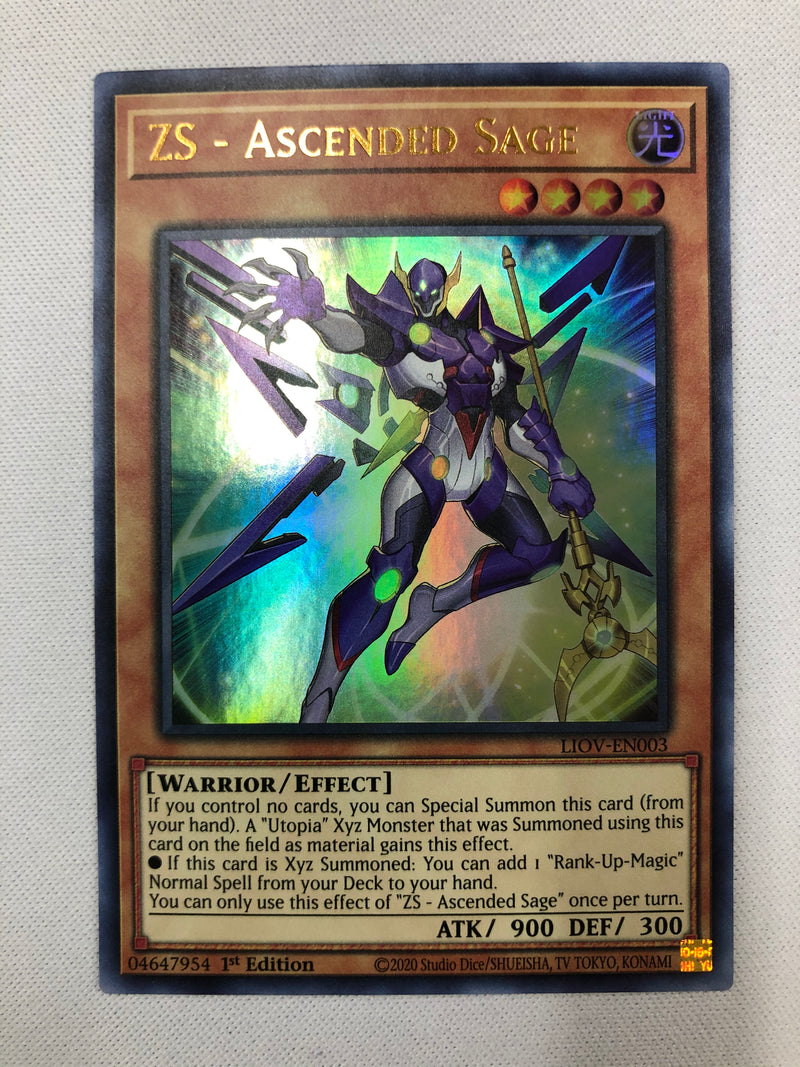 Yugioh Ascended Sage LIOV-EN003 Ultra Rare 1st Edition Near Mint