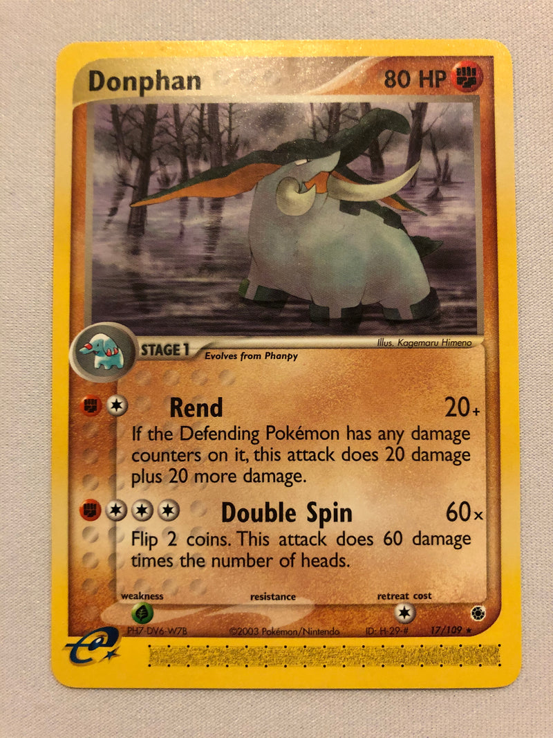 Donphan 17/109 Non-Holo EX Ruby & Sapphire Pokemon Card Near Mint
