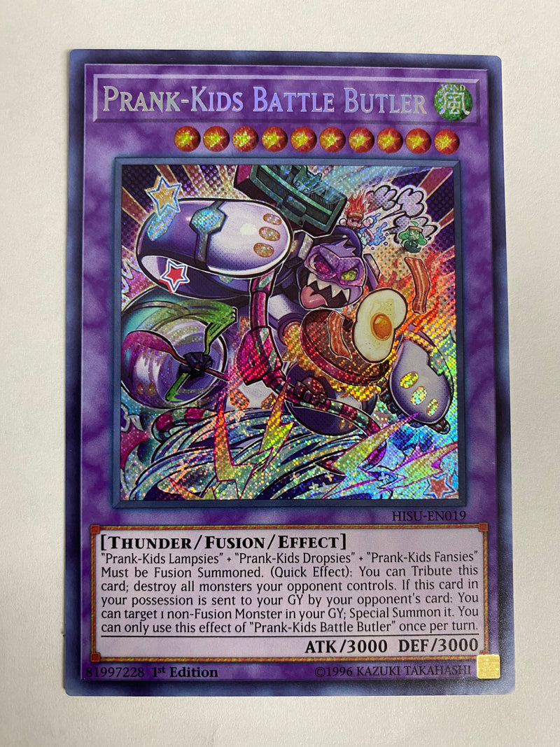 Yugioh Prank-Kids Battle Butler HISU-EN019  Secret Rare 1st Edition NM