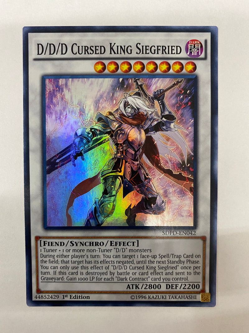cursed yugioh cards Yugioh D/D/D Cursed King Siegfried SDPD-EN042 1st Edition Super Rare N