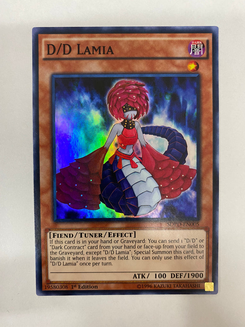 Yugioh D/D Lamia  SDPD-EN005  Super Rare  1st Edition Near Mint