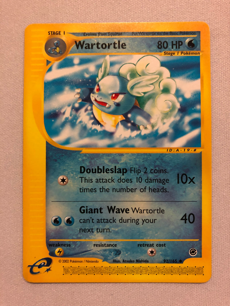 Wartortle 92/165 Uncommon Expedition Pokemon Card Near Mint